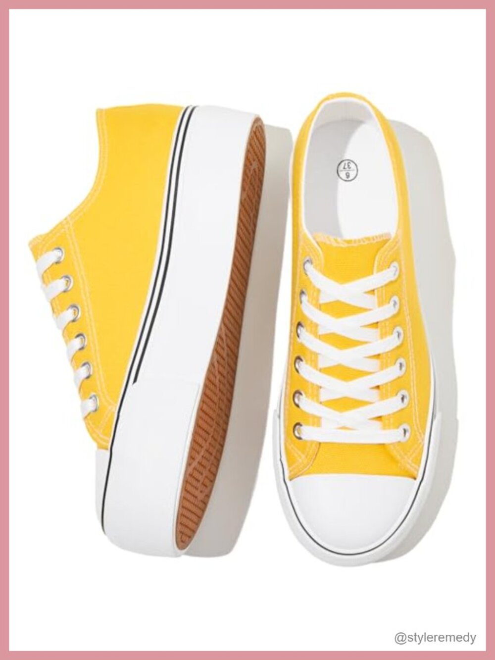 Platform Sneakers Canvas Lace Up Casual Walking Shoes for Women